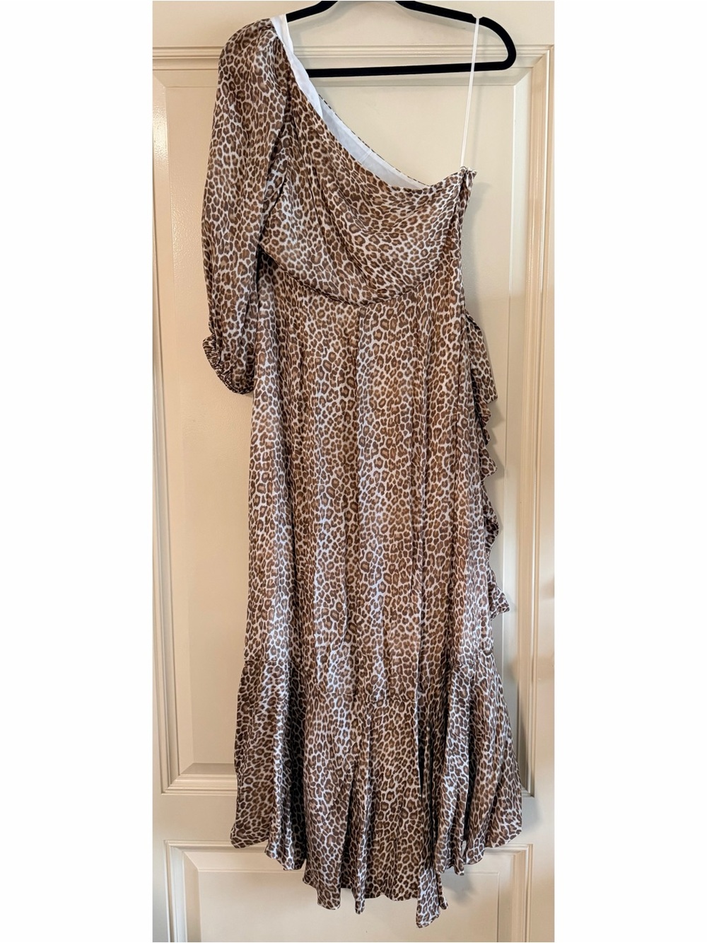 J. Crew Collection - One-Shoulder Dress in Brown Leopard Print - Picture 6 of 10